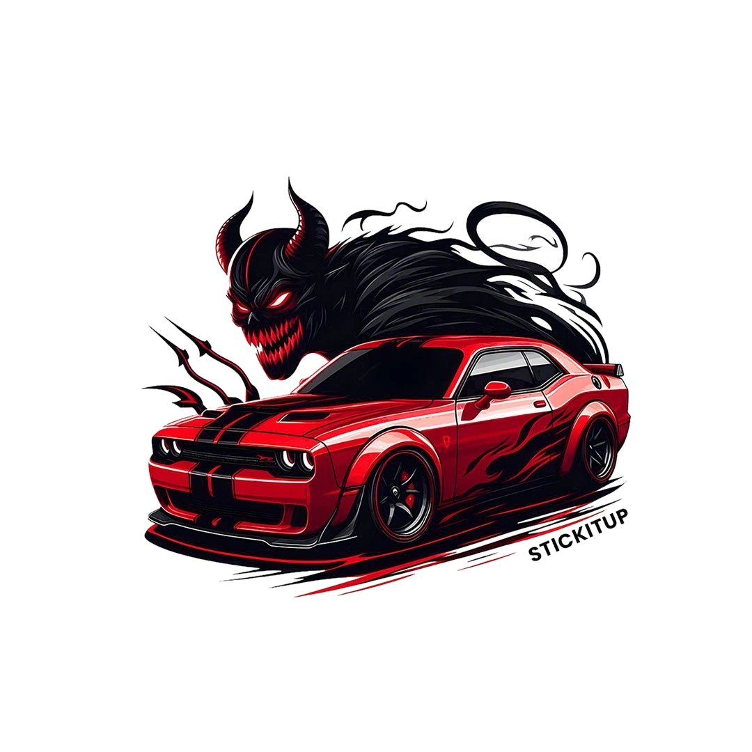 Dodge Demon Red Sticker